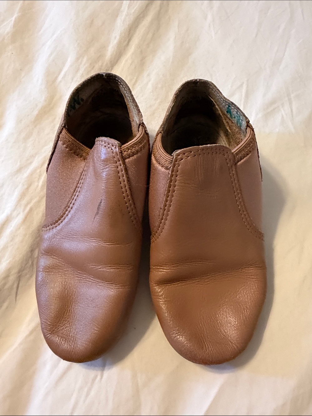 Kids Slip-On Leather Slippers in Brown
